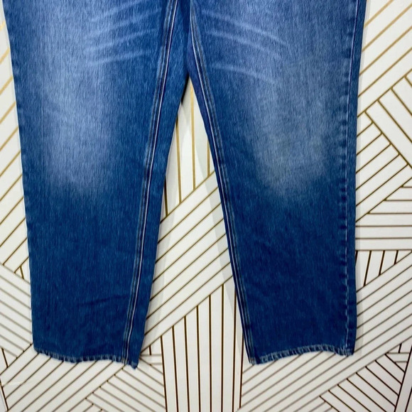 ALC A.L.C. Malone Jeans‎ Pant Cropped High Waist Denim Medium Wash Blue Size 10 - Picture 5 of 12